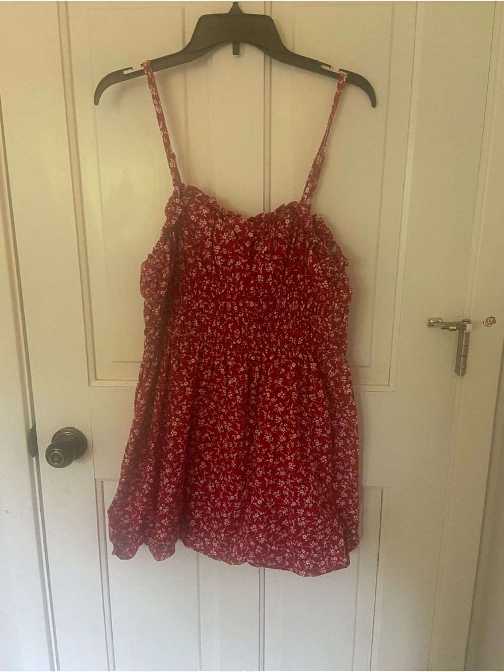 Red and White Floral Dress size L